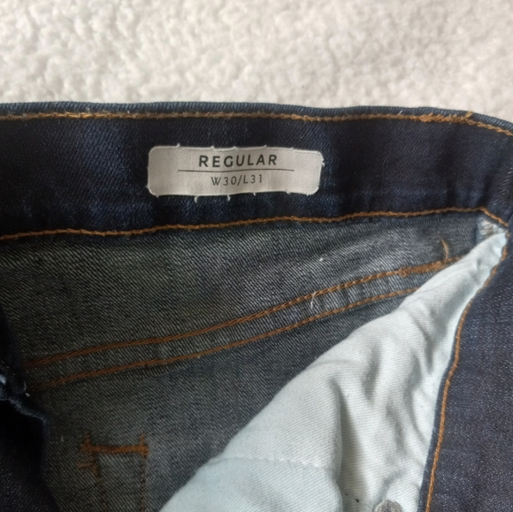 Marks and Spencer M&S Regular 30X30.5 Dark Wash Straight Leg Jeans - Picture 4 of 11